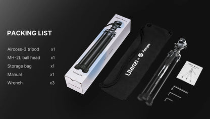 Lightweight Travel Tripod Carbon Fiber Quick Release Plate