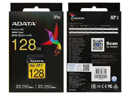 ADATA 128GB SDXC V90 High Speed Card for 4K