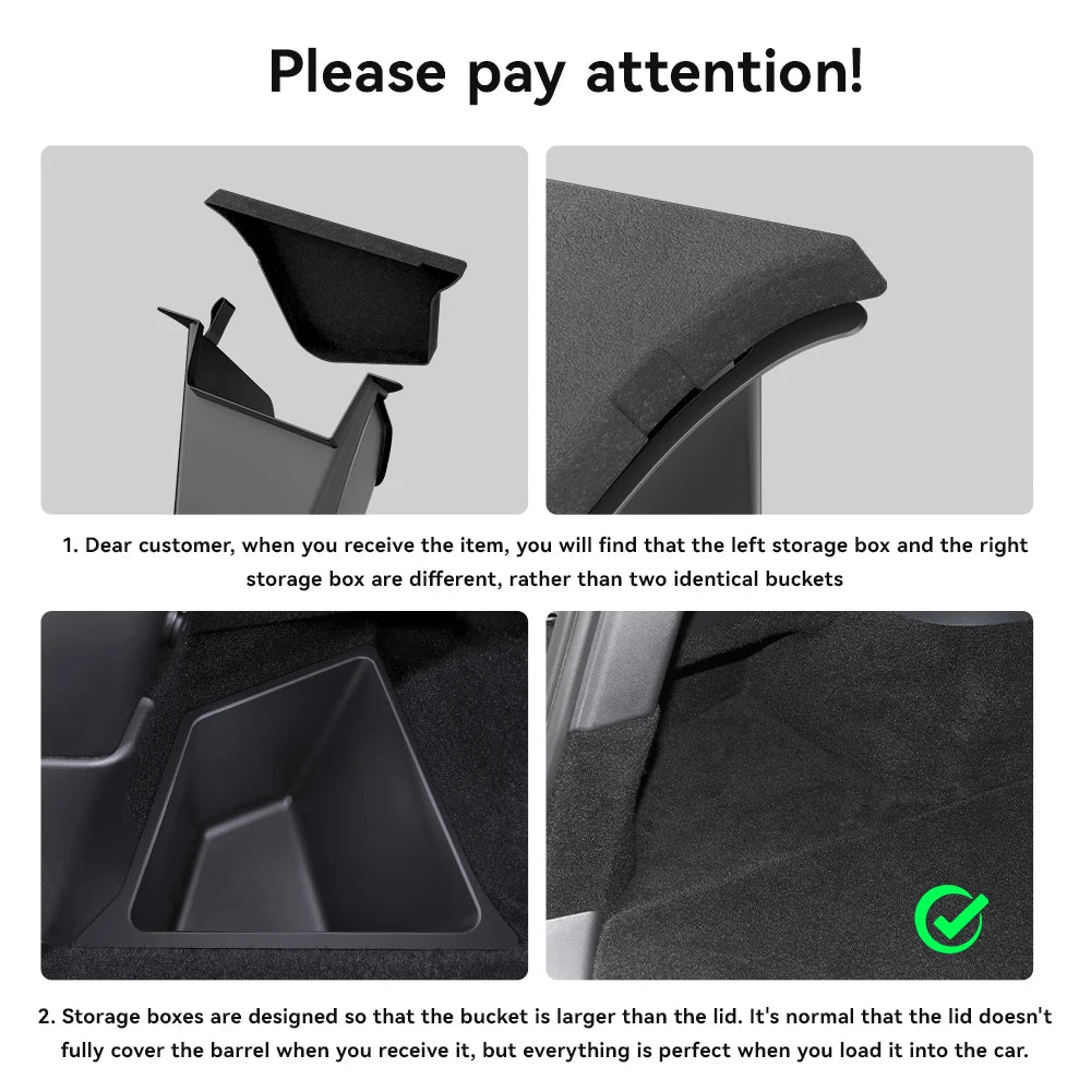 Car Trunk Side Storage Box for Model Y Juniper