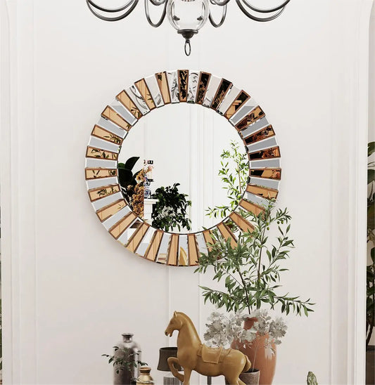 Large Venetian Starburst Wall Mirror for Entryway Decor