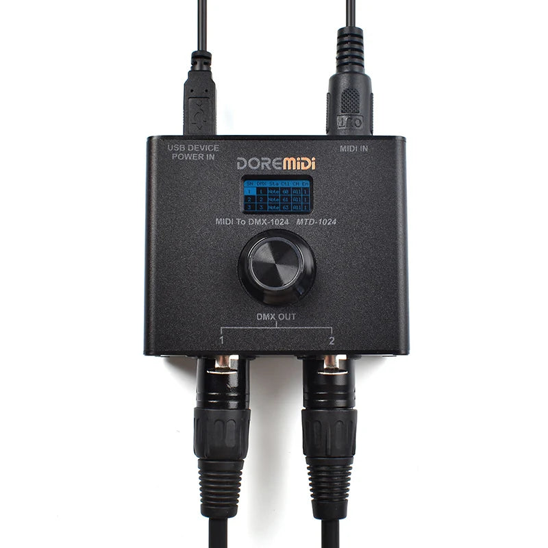 Portable MIDI to DMX Controller for Light Shows