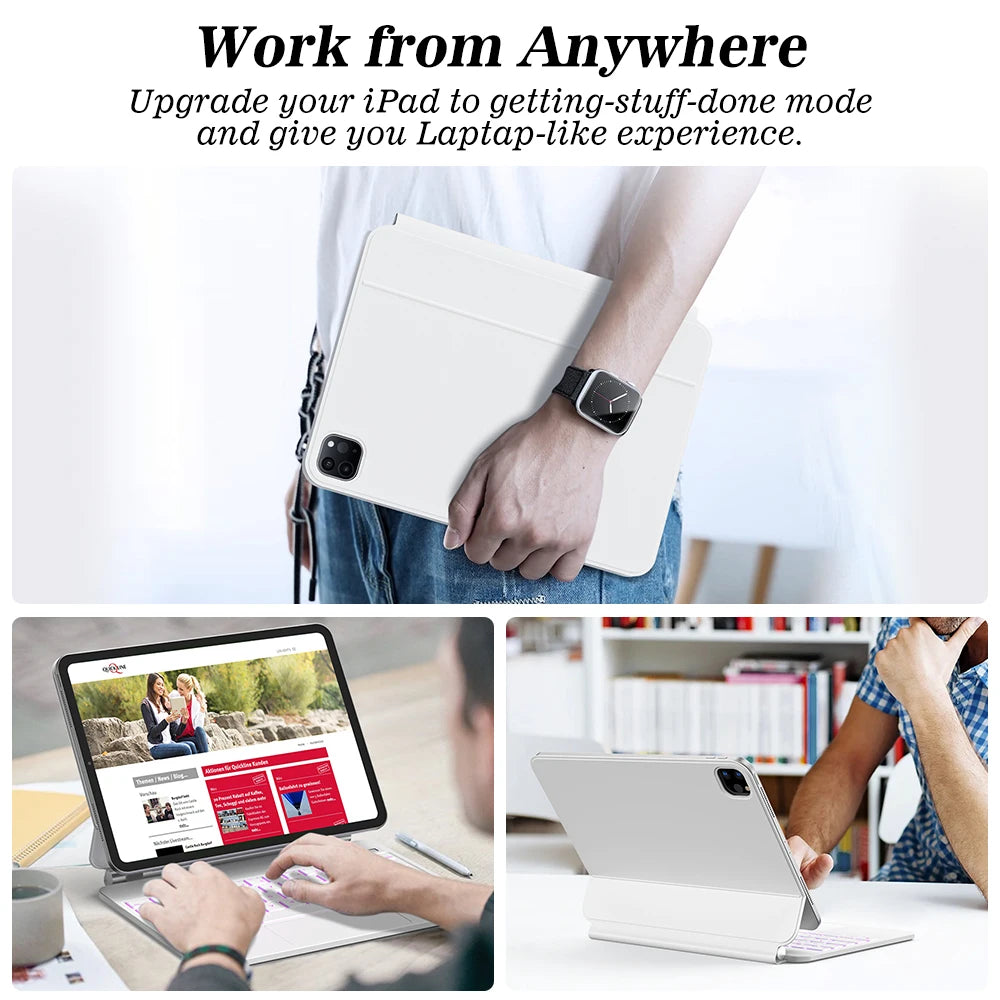 iPad Pro 13 Keyboard Case with Touchpad LCD Display