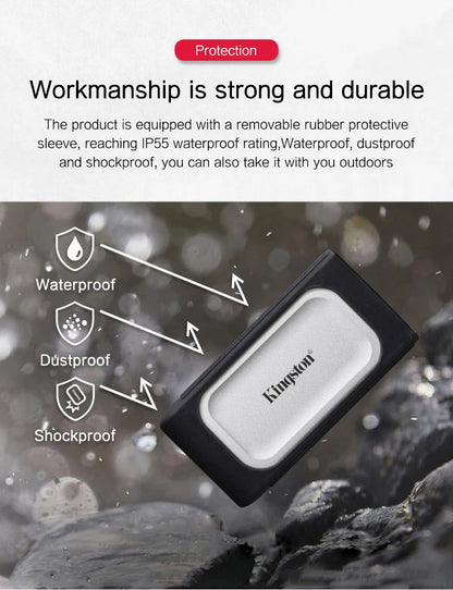 Kingston High-Speed 2TB USB-C Solid State External Drive