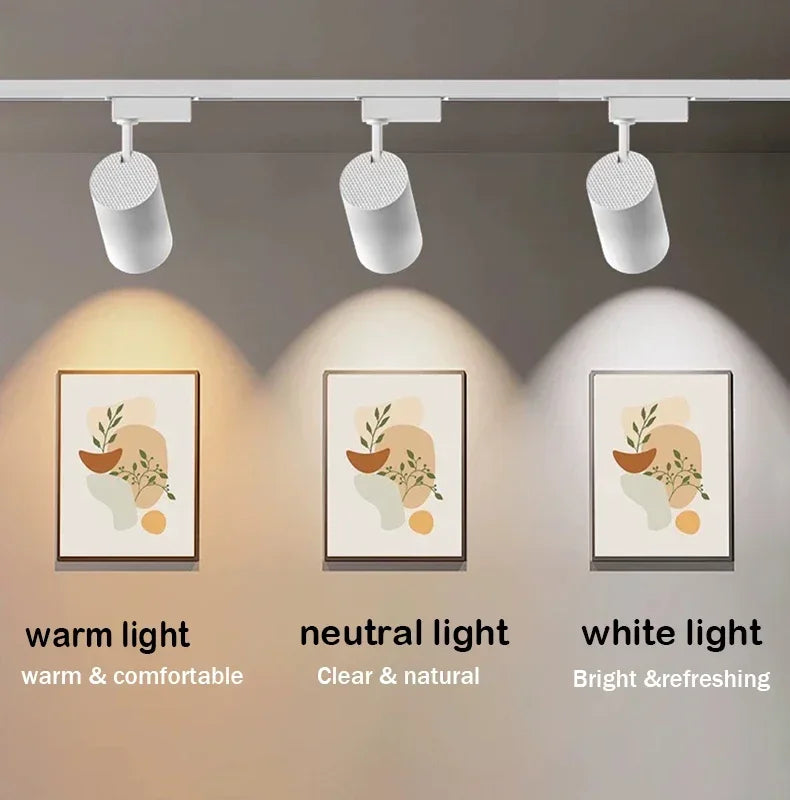 10PCS White LED Track Spotlights Super Bright Ceiling Lamps