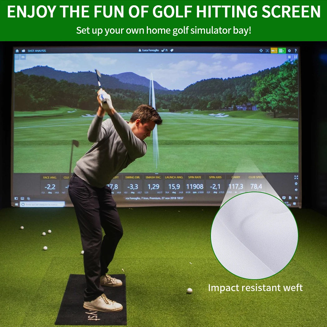 98x98in Silent Golf Training Screen Tear-Resistant Swing Target