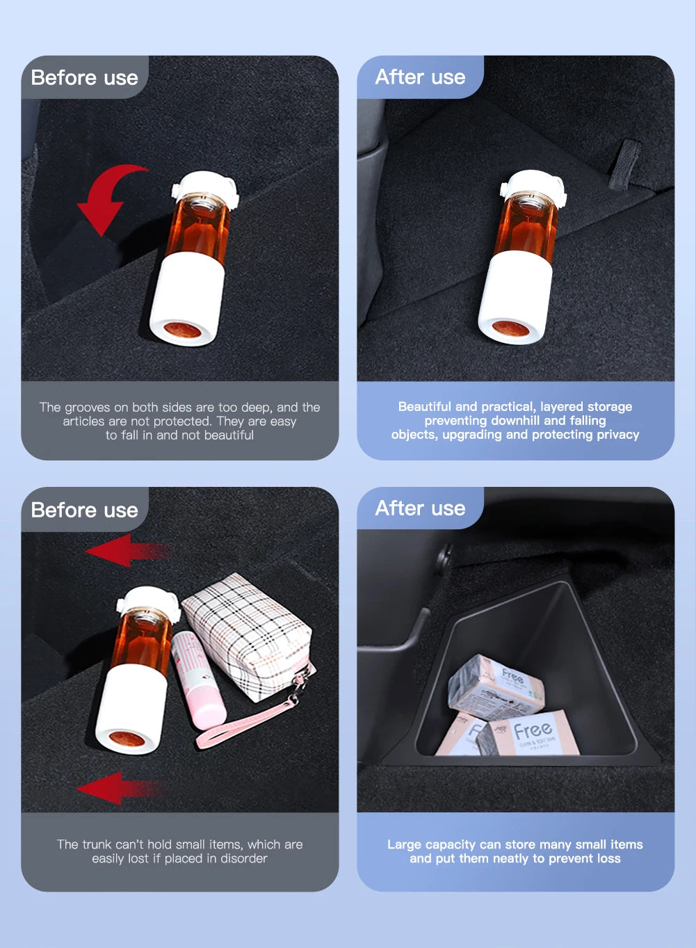 Left Right Trunk Organizer for Model Y Juniper