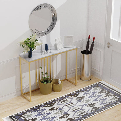 Modern Gold Accent Table Narrow Hallway Console