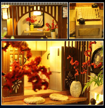 DIY Wooden Dollhouse Bookend with LED Music Cover