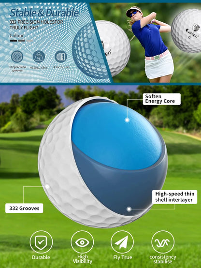 100pcs High Performance Golf Balls for Long Distance & Spin