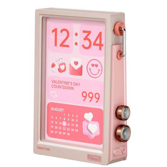 Pink 10.1" Smart Display with Crypto and Weather