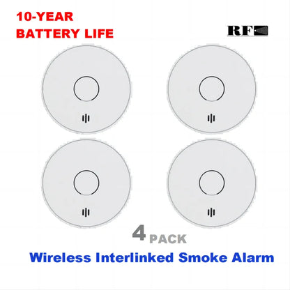 4pcs Interconnected Smoke Detector LED Indicator