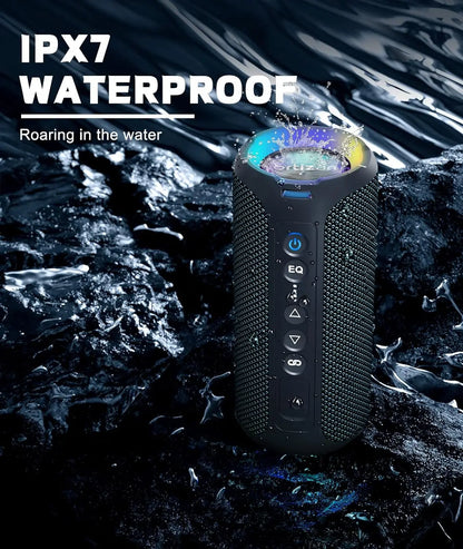 40W Portable Bluetooth Speaker 30Hrs IP7 Waterproof 2 Pack