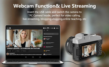 6K Vlogging Camera with Autofocus 16GB and Built In Flash