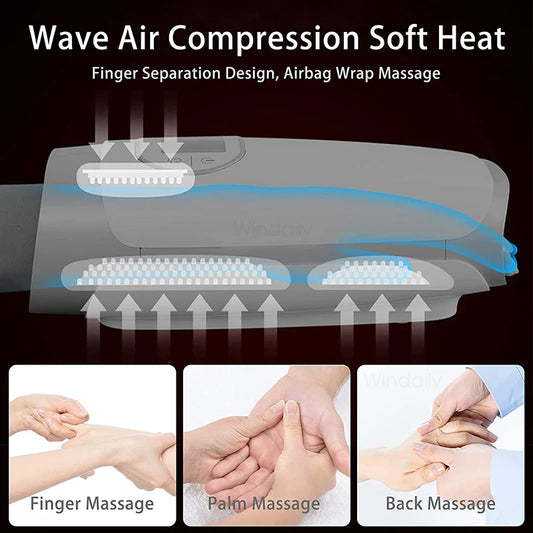 Portable Hand and Finger Massage Device with Heat