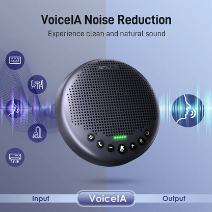 Smart Bluetooth Speakerphone for Home Office & 360 Meetings