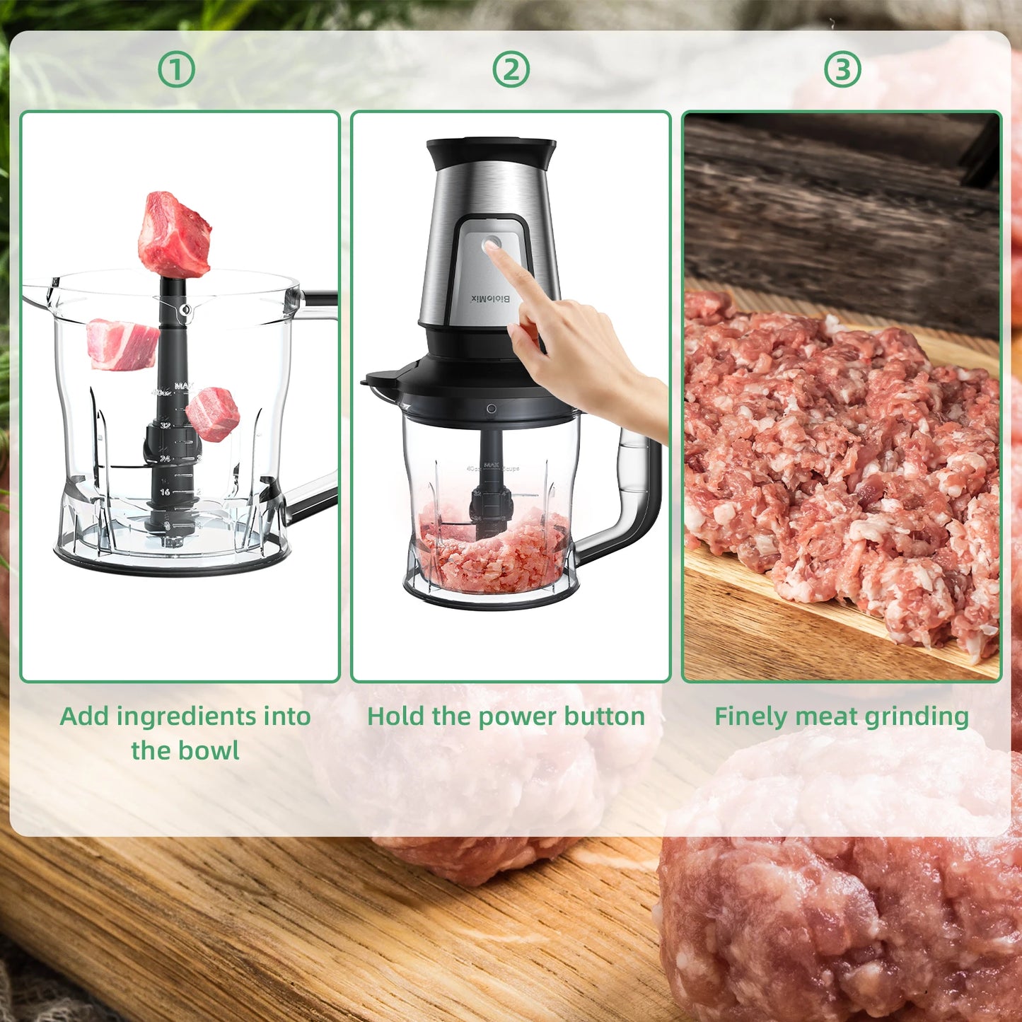 700W 3in1 Food Processor Blender Juicer with Grinder