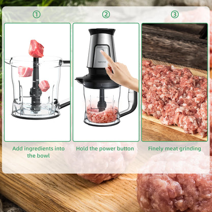 700W 3in1 Food Processor Blender Juicer with Grinder