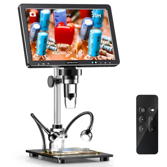 10.1in HDMI Digital Microscope 2000X 20MP Electronics Repair