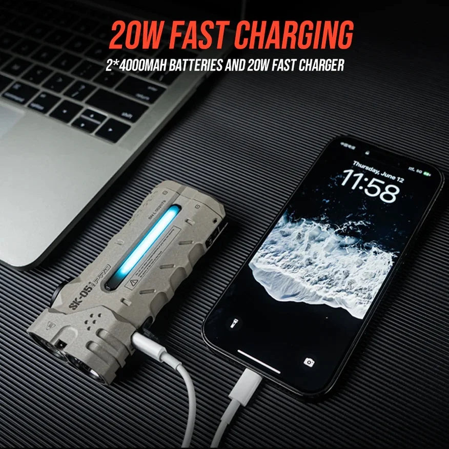 Portable 4360LM LED Torch for Outdoor and Daily Use
