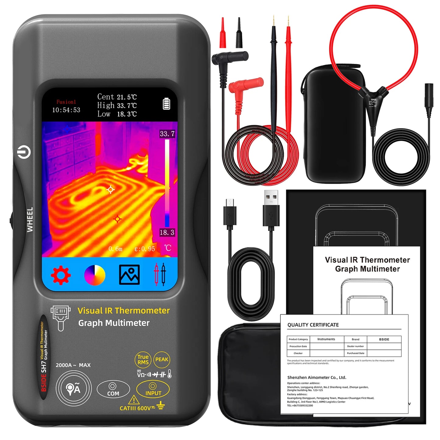 High Accuracy Thermal Multimeter with Voltage Testing