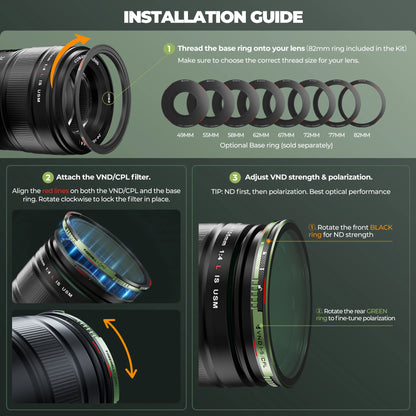 77mm Cine Pro Variable ND CPL Filter Kit with Glow Mist