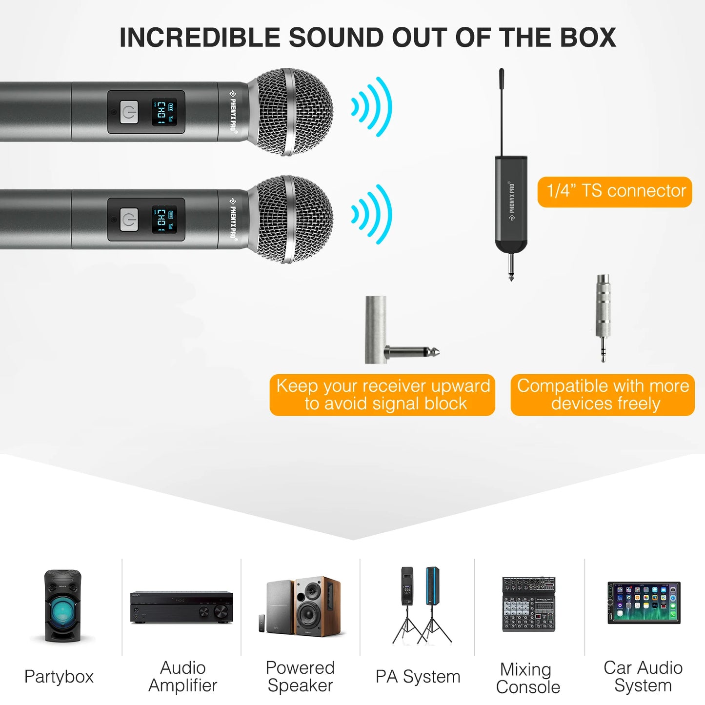 Professional 900MHz Handheld Wireless Microphone for Church