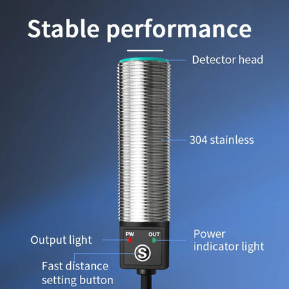 M18 Ultrasonic Proximity Sensor 1000mm 4-20mA 24V DC