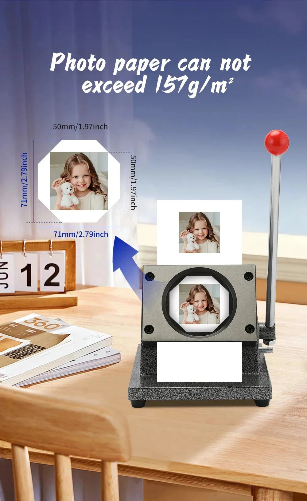 DIY 2x2″ Cardboard Fridge Magnet Button Maker Materials