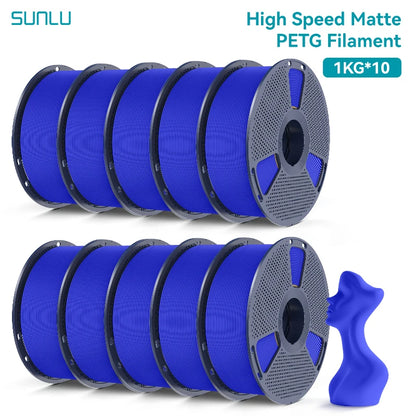 Blue 10KG Matte PETG Filament 1.75mm Ultra Fast