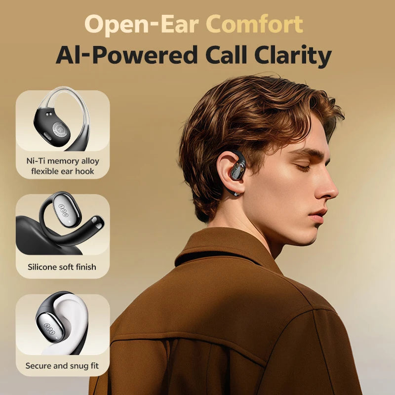 Open-Ear Wireless Earbuds with LDAC and Bass Boost