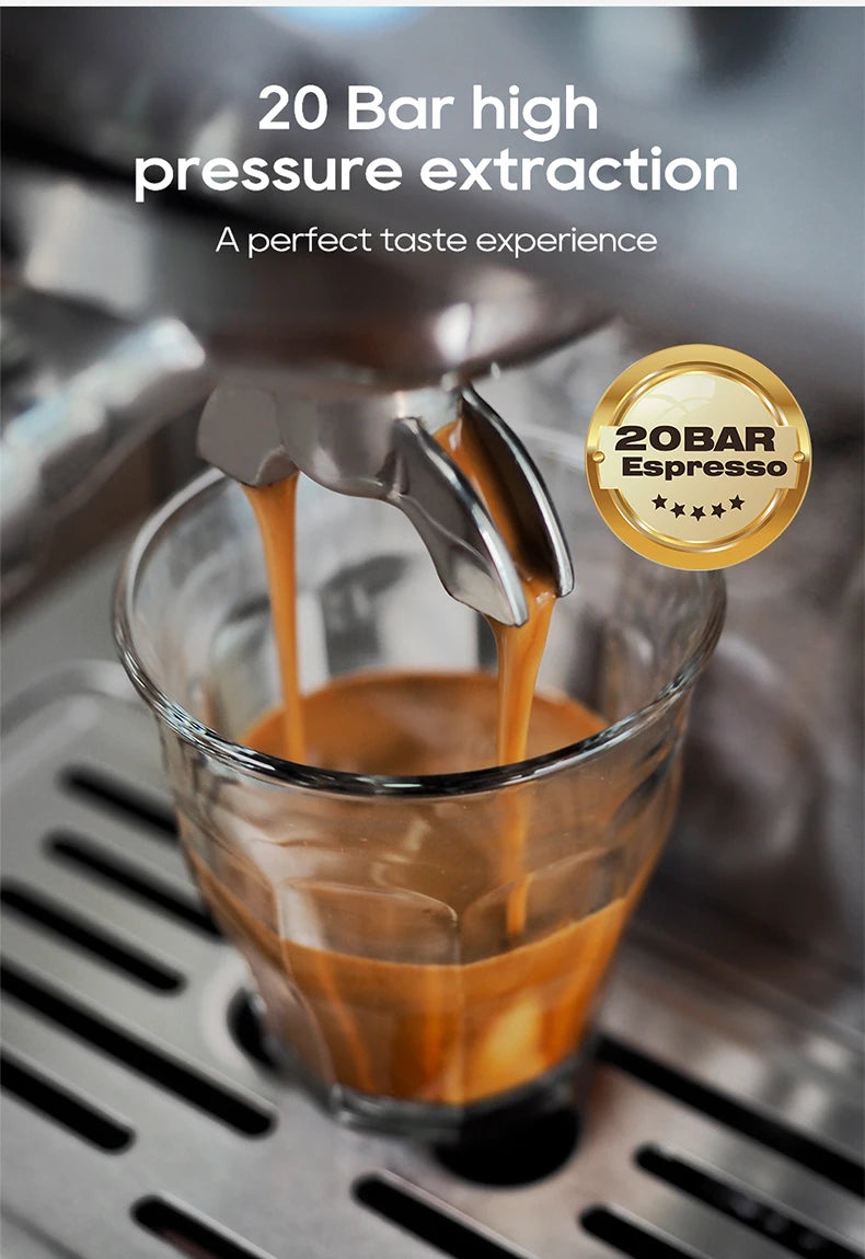 20 Bar Semi Automatic Espresso Coffee Machine 58mm Portafilter