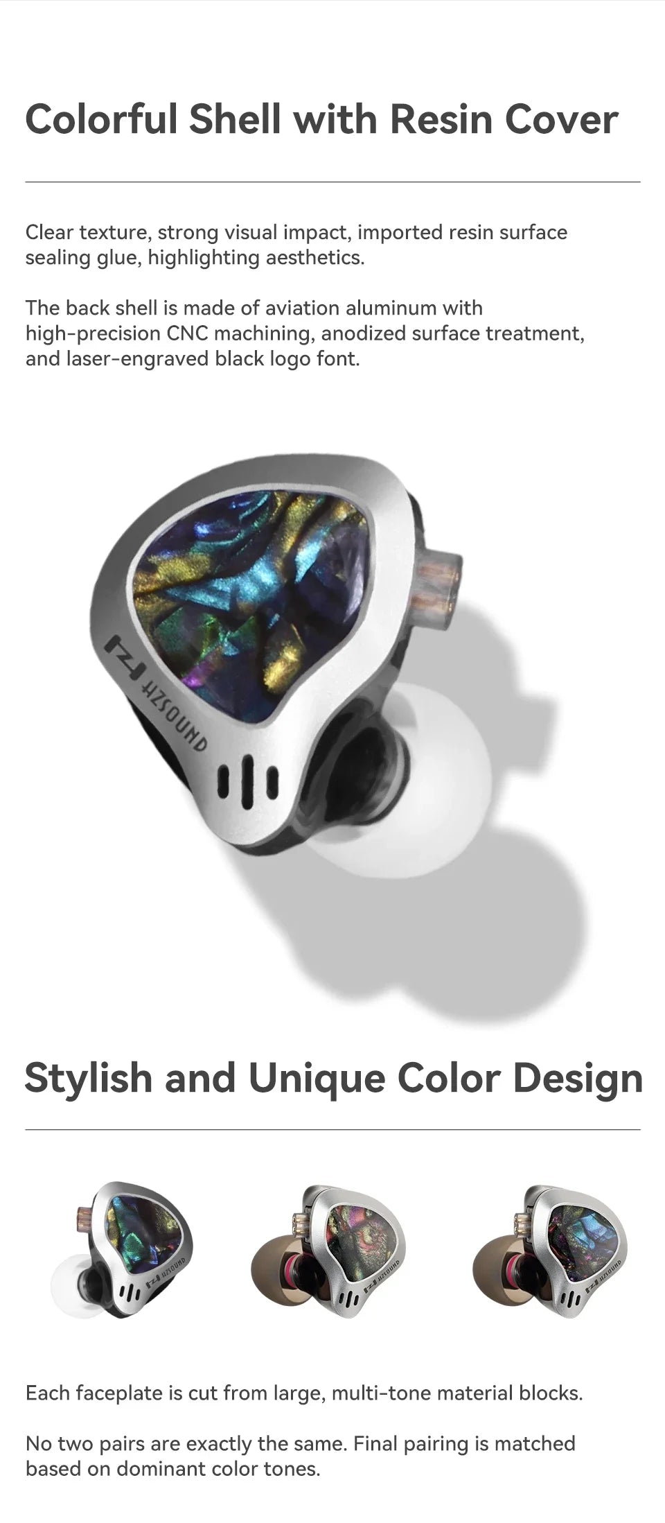 USB-C IEM Earphones With Mic Detachable Cable