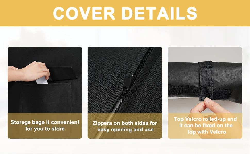 Waterproof Black and Navy 600D Oxford Shelf Cover 91×45×182cm