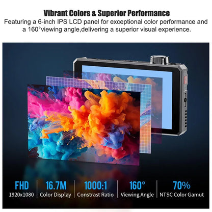 6-Inch 4K Camera Field Monitor 1500nit HDMI SDI