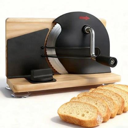 Hand Crank Bread Slicer with Adjustable 5-20mm Thickness
