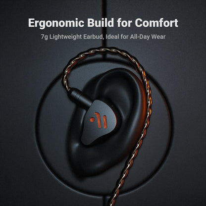 Silver Dynamic Driver In Ear Headphones for Gaming and Music
