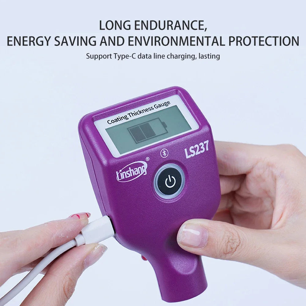 Car Paint Thickness Gauge with Rotatable LCD Display