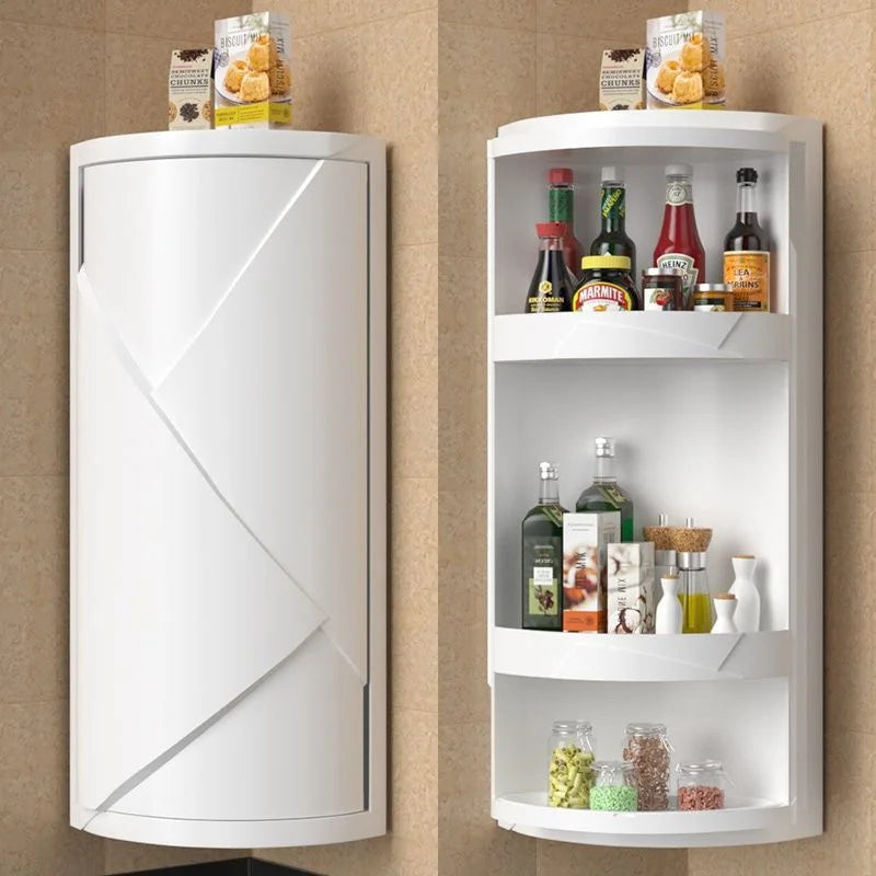 White 3 Tier 360° Rotating Kitchen Spice Storage Rack
