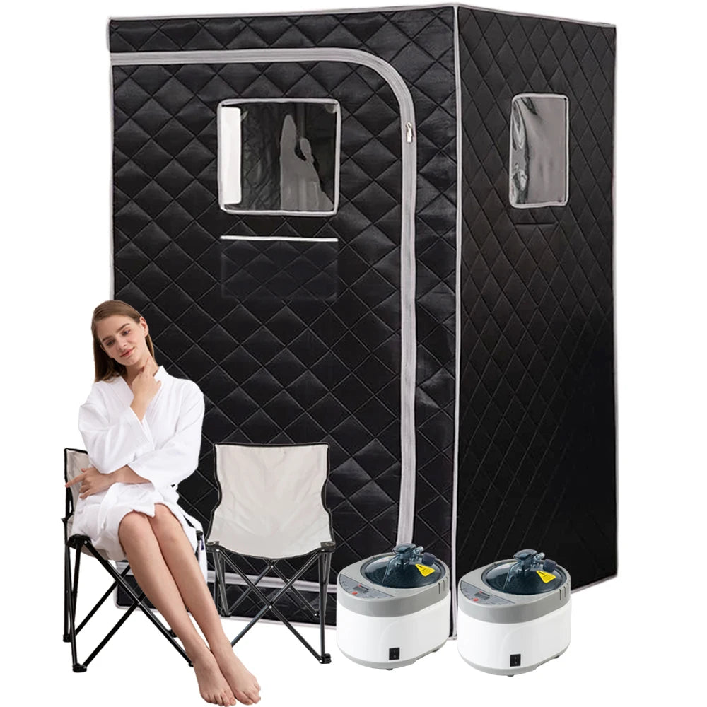 Large Portable Steam Sauna Tent with 4L Steamer