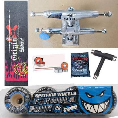 Durable 53mm Skateboard Wheels with Forged Trucks and Tape