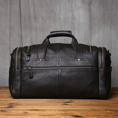 Vintage Style Cowhide Hand Luggage Laptop Shoulder Bag