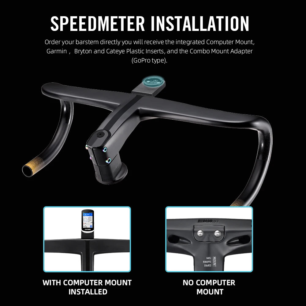 Lightweight Carbon Road Handlebar Internal Routing 420×90mm