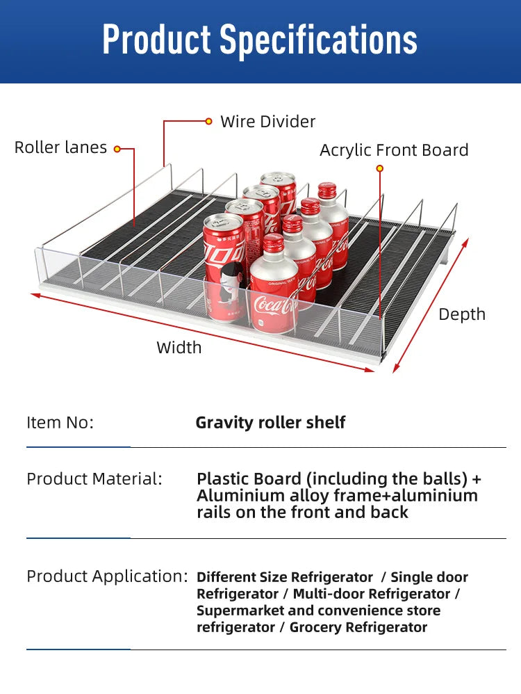 Auto-Feed Beverage Shelf Rack  600x390mm
