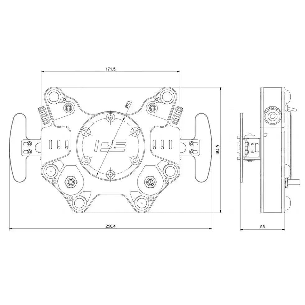 Lightweight Carbon Fibre PC Sim Racing Button Hub