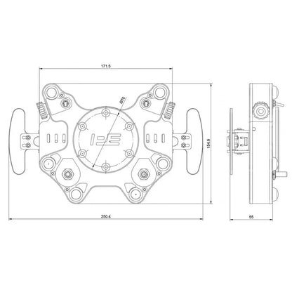 Lightweight Carbon Fibre PC Sim Racing Button Hub