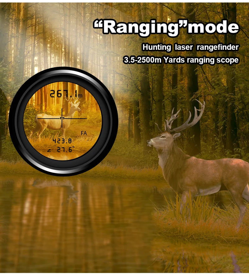 Compact 800m Golf Rangefinder with Flag-Lock Precision Mode