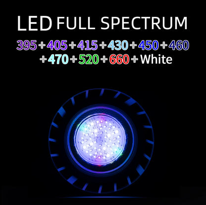 50W RGB+UV Full Spectrum Aquarium Light Bluetooth Dimmable