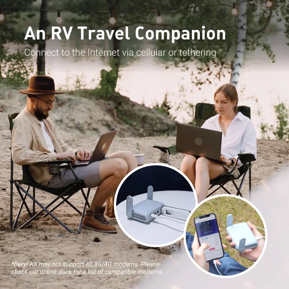 Portable Wi-Fi 6 Travel Router with Gigabit Speed
