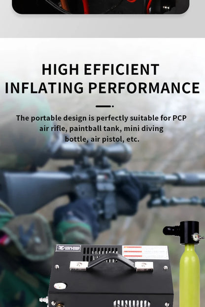 Portable 30MPa Airgun Inflator with 110/220V Transformer