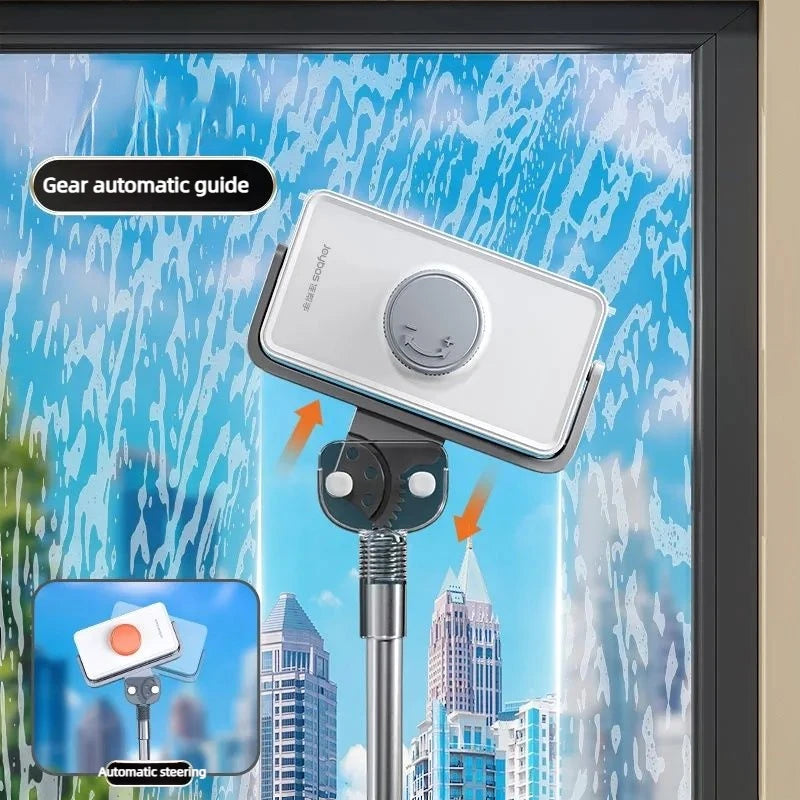 Adjustable Magnetic Window Cleaner with Telescopic Rod 8-35mm